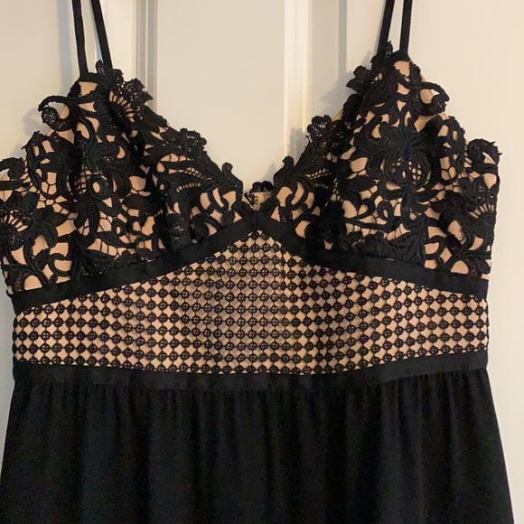 Theory Melaena Lace Overlay Black Elevate Crepe Silk Lining Cocktail Dress - Picture 3 of 7